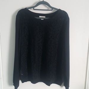 NWOT LOFT black lacey top size L